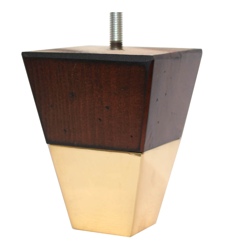 Annika Square Furniture Legs with Brass Slipper Cups Heritage Components