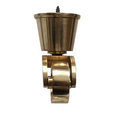 Brass Castor Round Cup with Screw Fixing