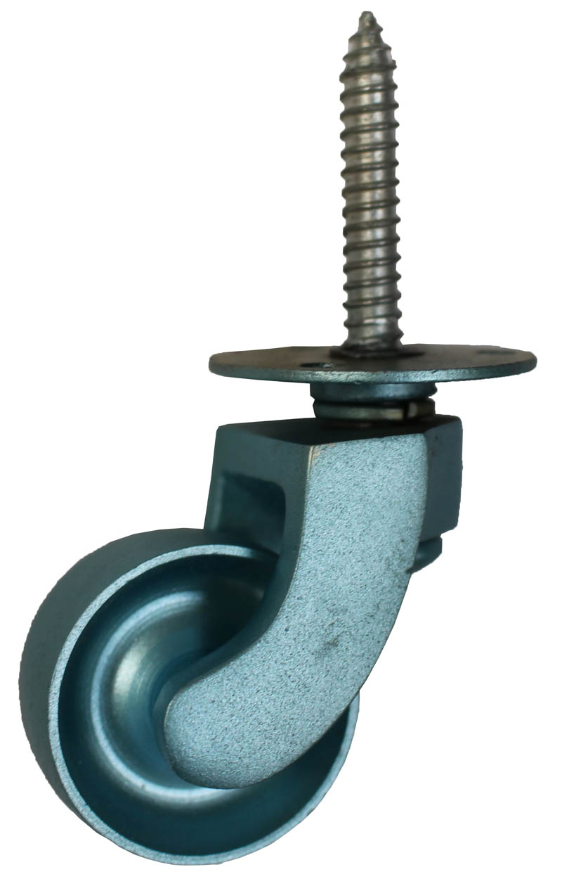 Sky Blue Screw Castor | Cabinet Castors – Heritage Components