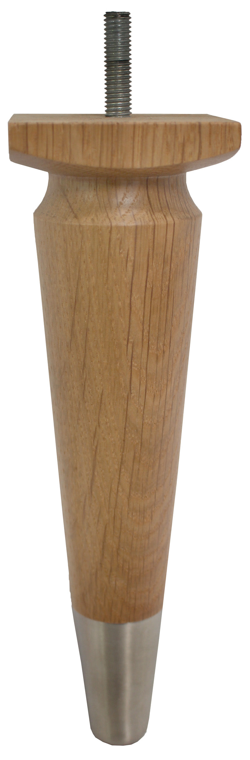 Thelma Solid Oak Furniture Legs - Natural Finish - Satin Slipper Cups - Set of 4