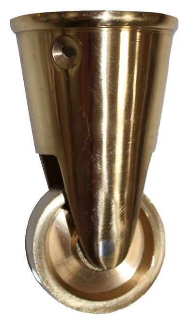 Vintage Brass Round Cup Castor